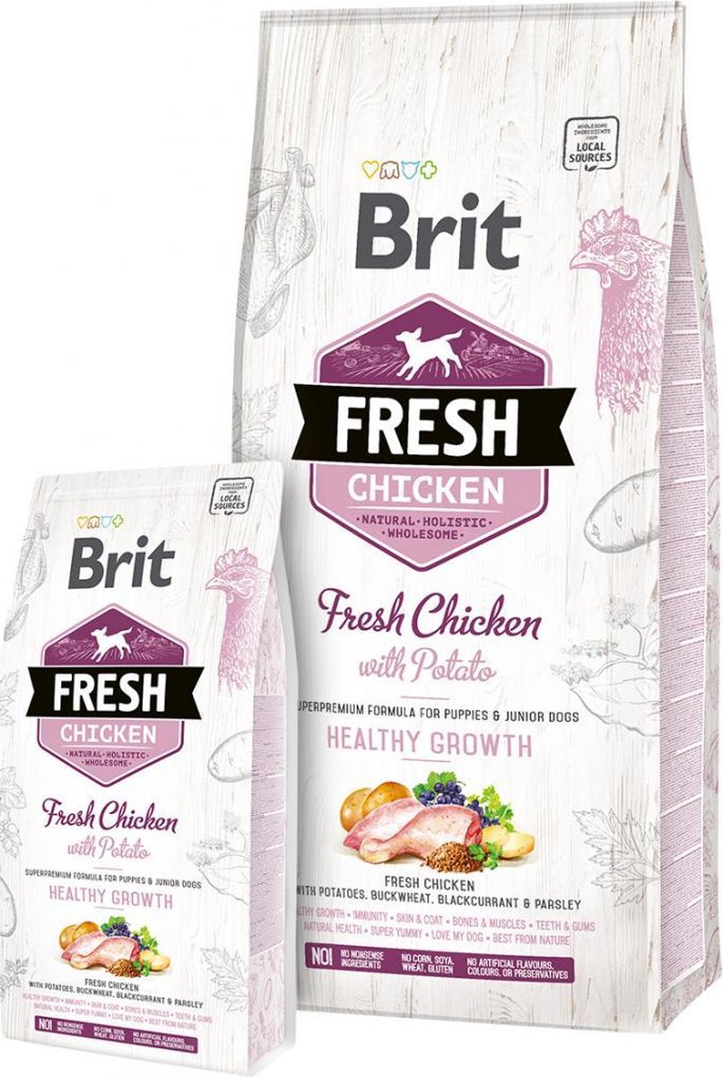 Brit Fresh Chicken & Potato Puppy Healthy Growth 12 kg -  - 80009421