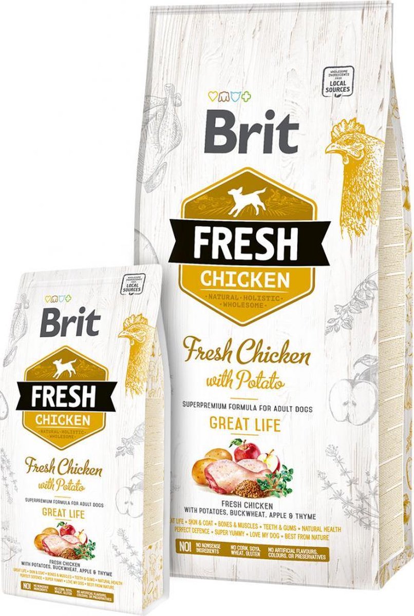 Brit Fresh Chicken & Potato Adult Great Life 12 kg -  - 80009421