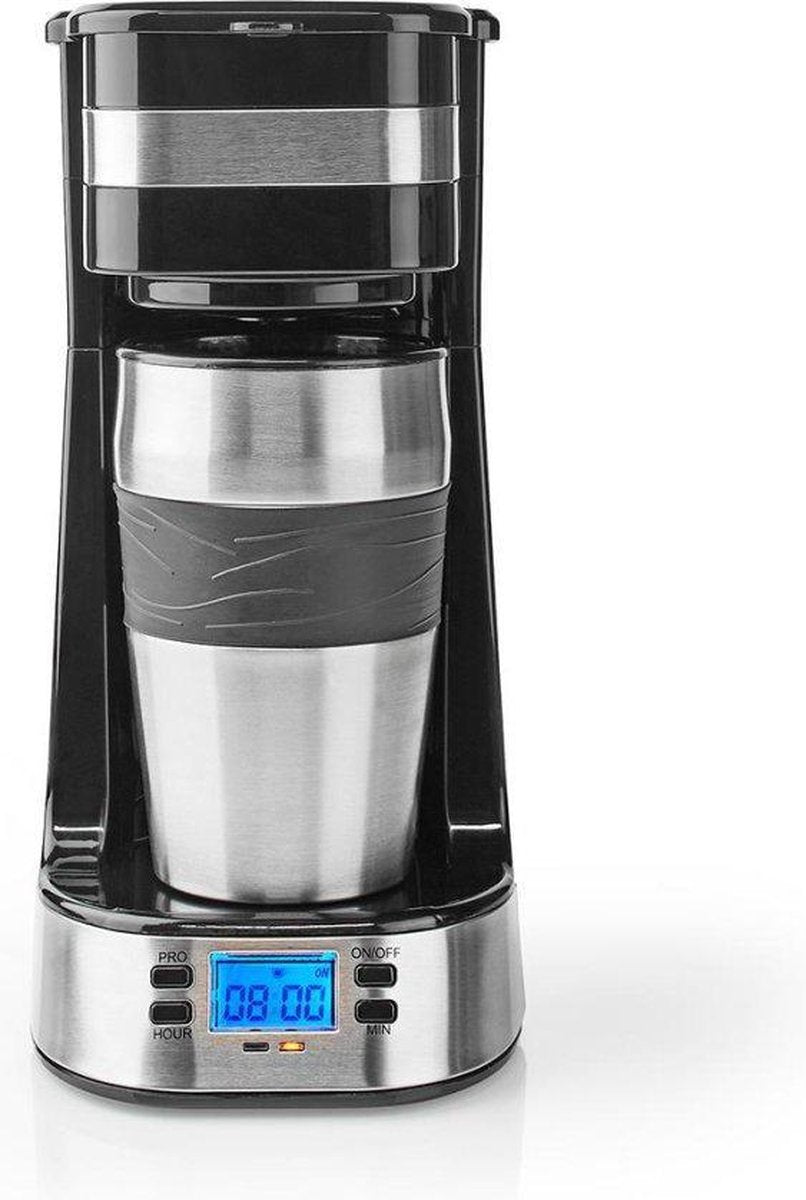 Koffiezetapparaat | Maximale capaciteit: 0.4 l | 1 | Warmhoudfunctie | Timer schakelaar | Zwart/Zilver