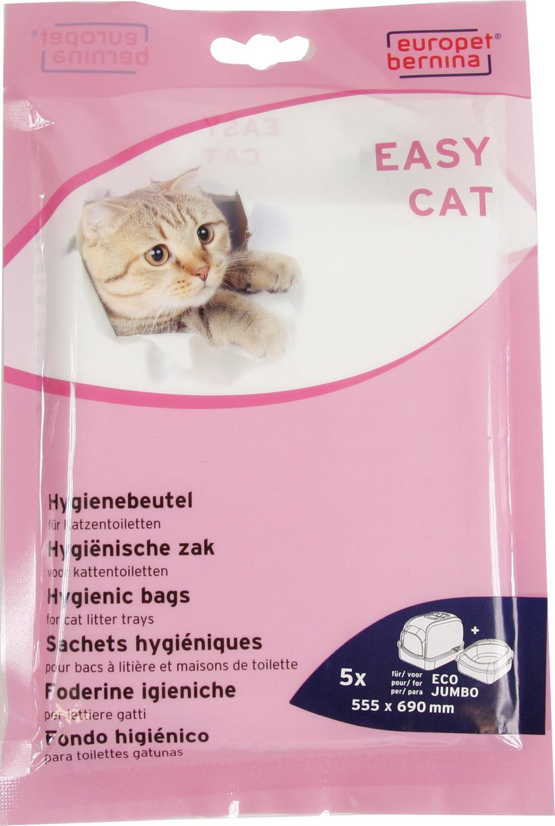 Ebi Easy-Cat - Kattenbakzak - Jumbo U-Vorm - 5 st - 55