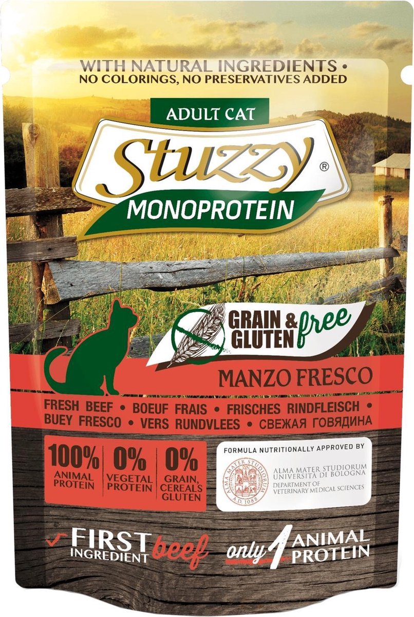 Stuzzy - Kattenvoer - Rund - Graan vrij - Volledig Natvoer - 16 x 85 gram