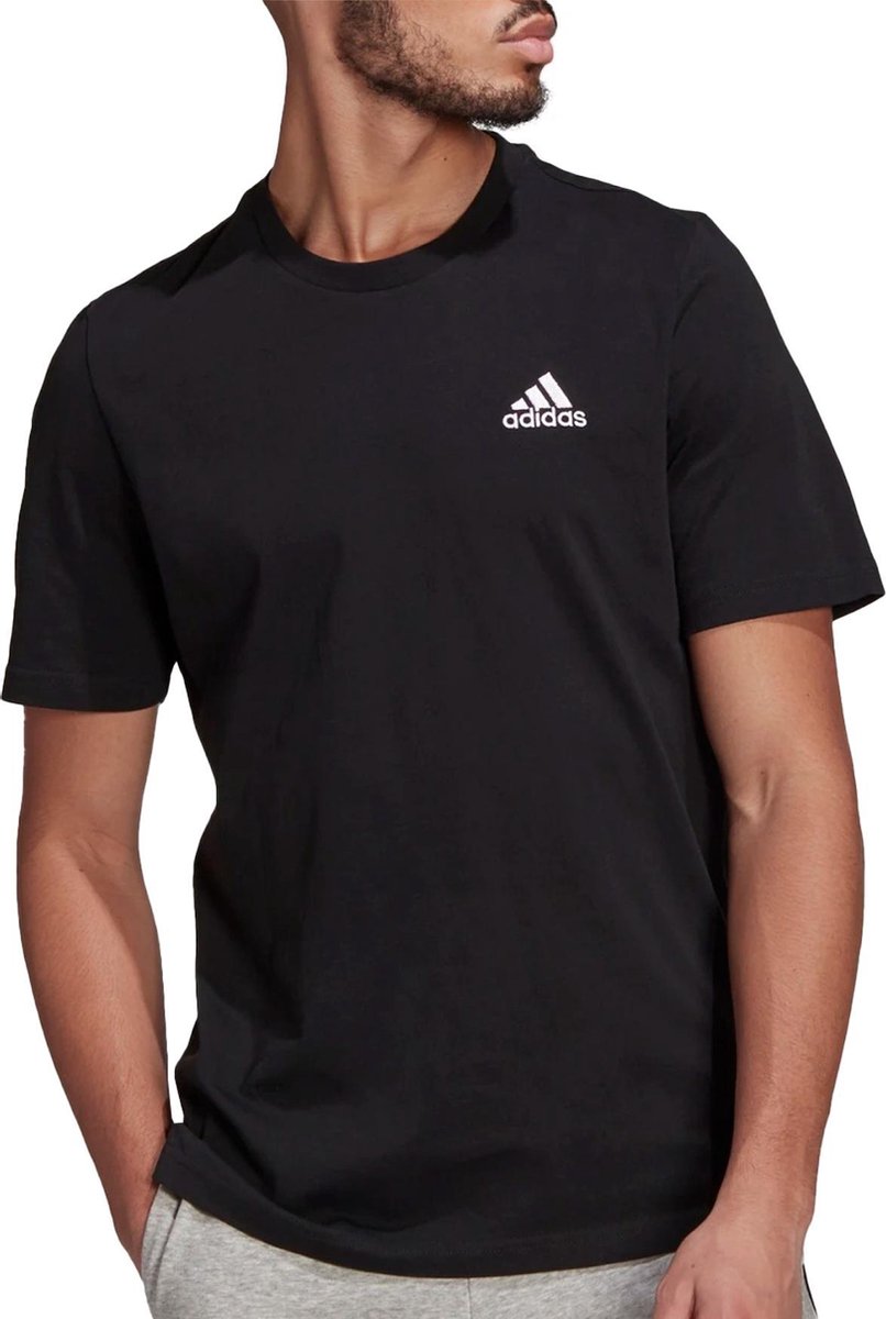 adidas Sportshirt - Maat M  - Mannen - zwart/wit