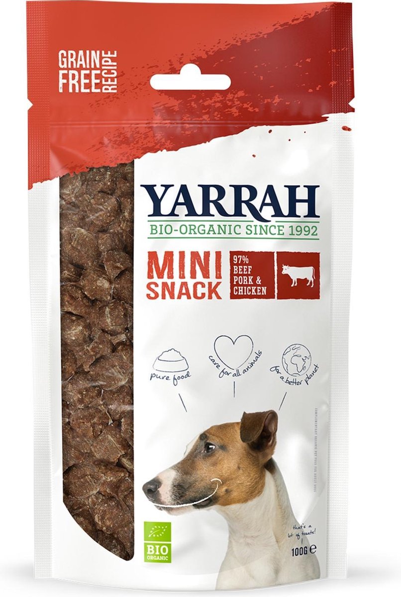 Yarrah Mini Bites Bio - Hondensnack - 100 g