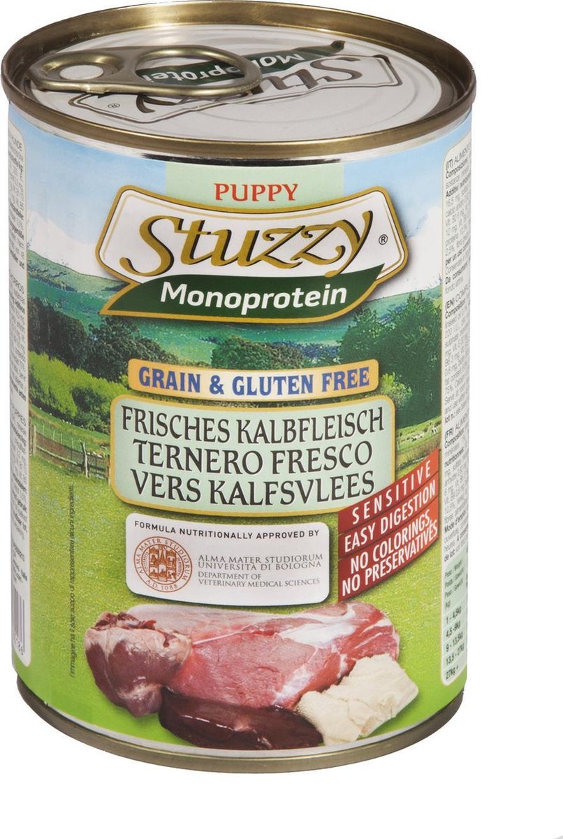 Stuzzy Monoproteïn Kalf - Puppy - Natvoer - Volledig voer - 1 x 400 gr