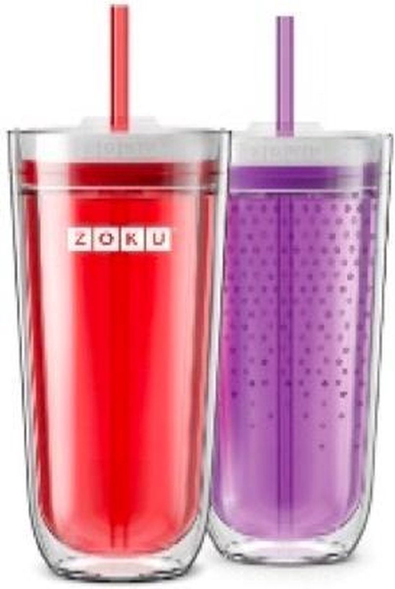 Zoku Hydration Drinkbeker - Incl Rietje - 325 ml - Teal