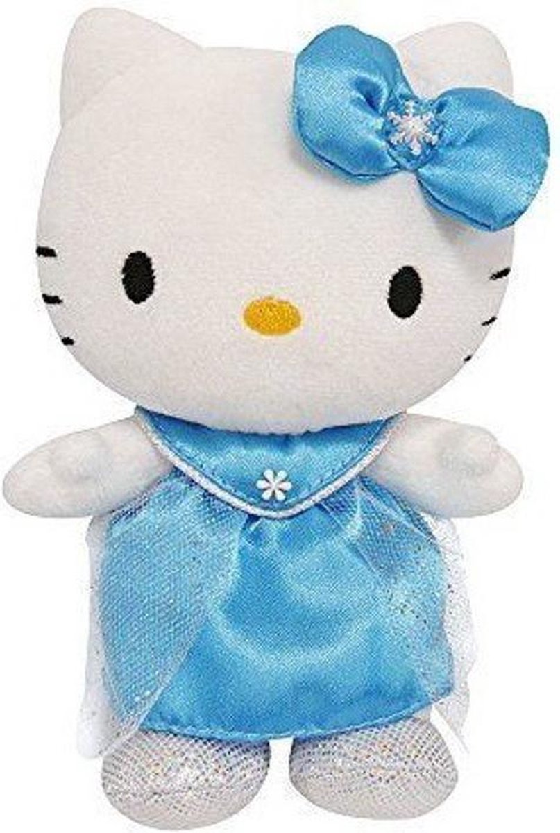 Jemini Hello Kitty Knuffel Princess Meisjes Blauw 17 Cm