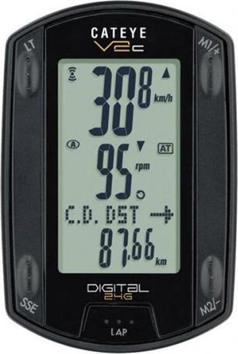 Cateye CC-TR200DW V2c - Fietscomputer - Draadloos - Zwart