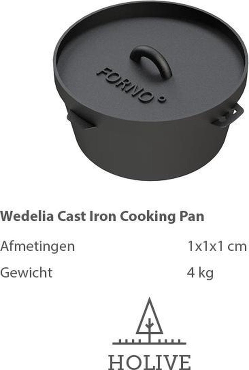 Forno Cast Iron Cooking Pan Dutch Oven Pan Gietijzer Cooking
