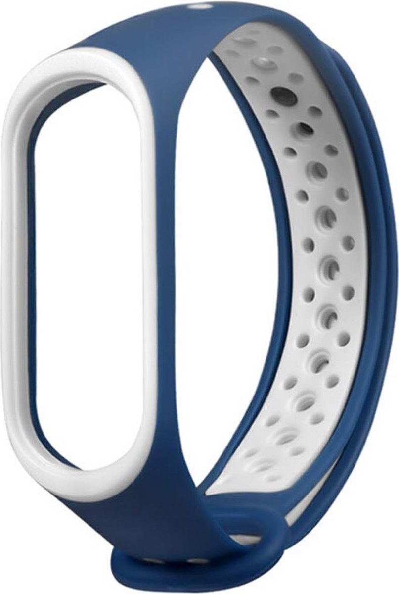 Sportband voor Mi Band 3 en 4 - Kleurrijke Siliconen Band voor Mi Band 3 en 4 - Wit