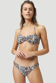 O'Neill Bikinitopje Bandeau Bikini Top - Bruin Geel Bloemenprint - 38