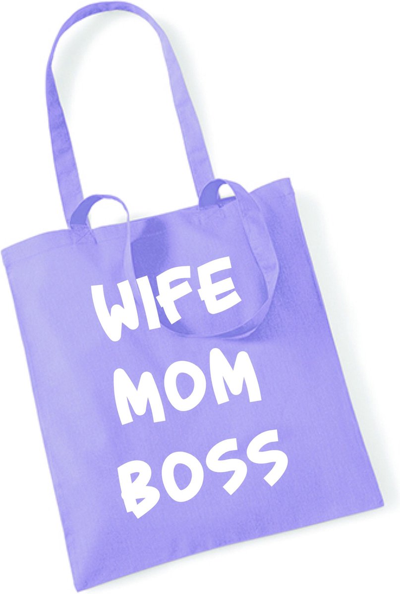 Tas-katoen-mom wife boss-lila