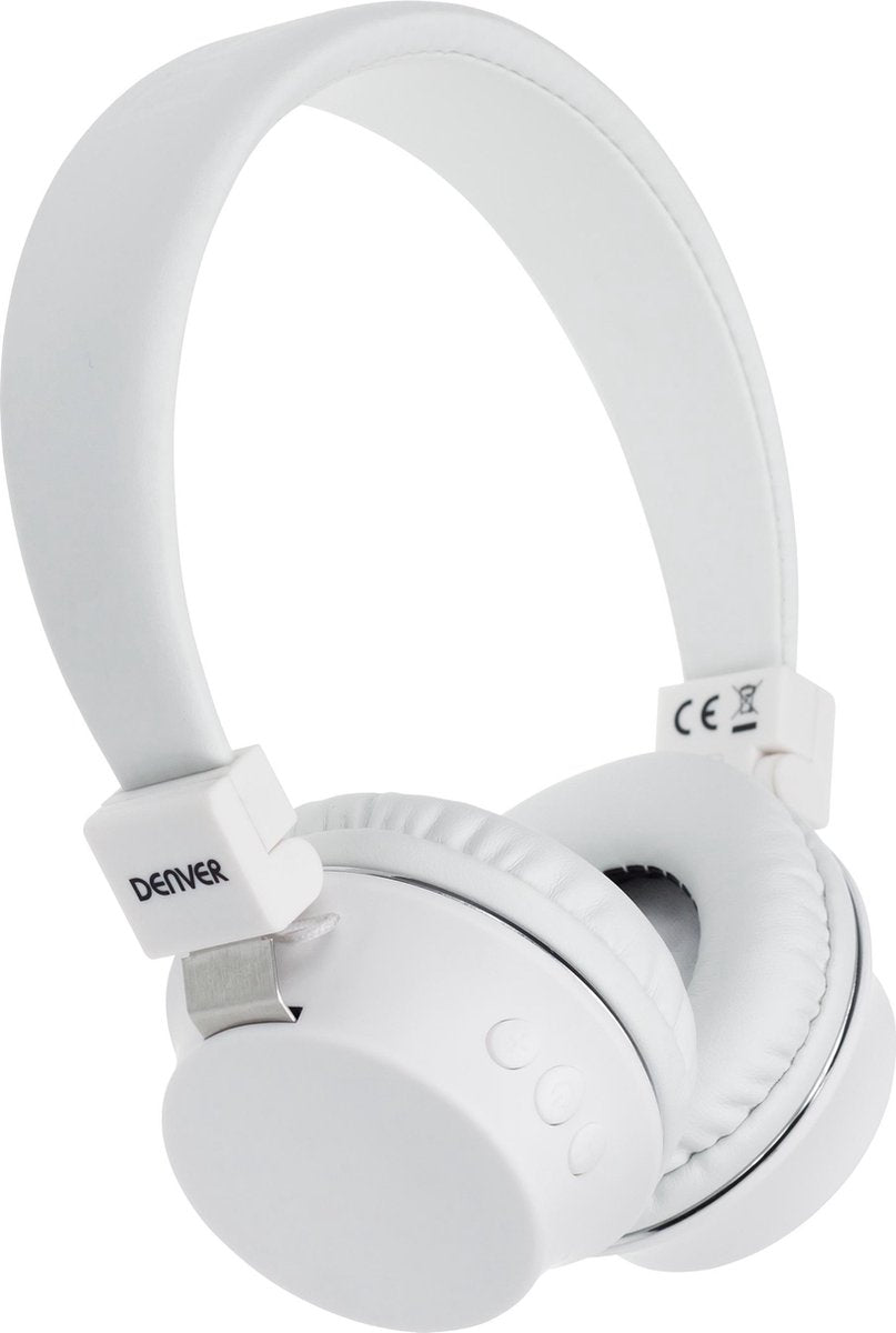 Denver BTH-205 - Draadloze on-ear koptelefoon - Wit