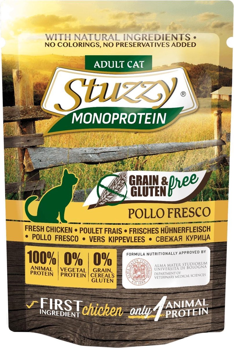 Stuzzy - kattenvoer - Kip - Graan vrij - Volledig Natvoer - 1 x 85gram