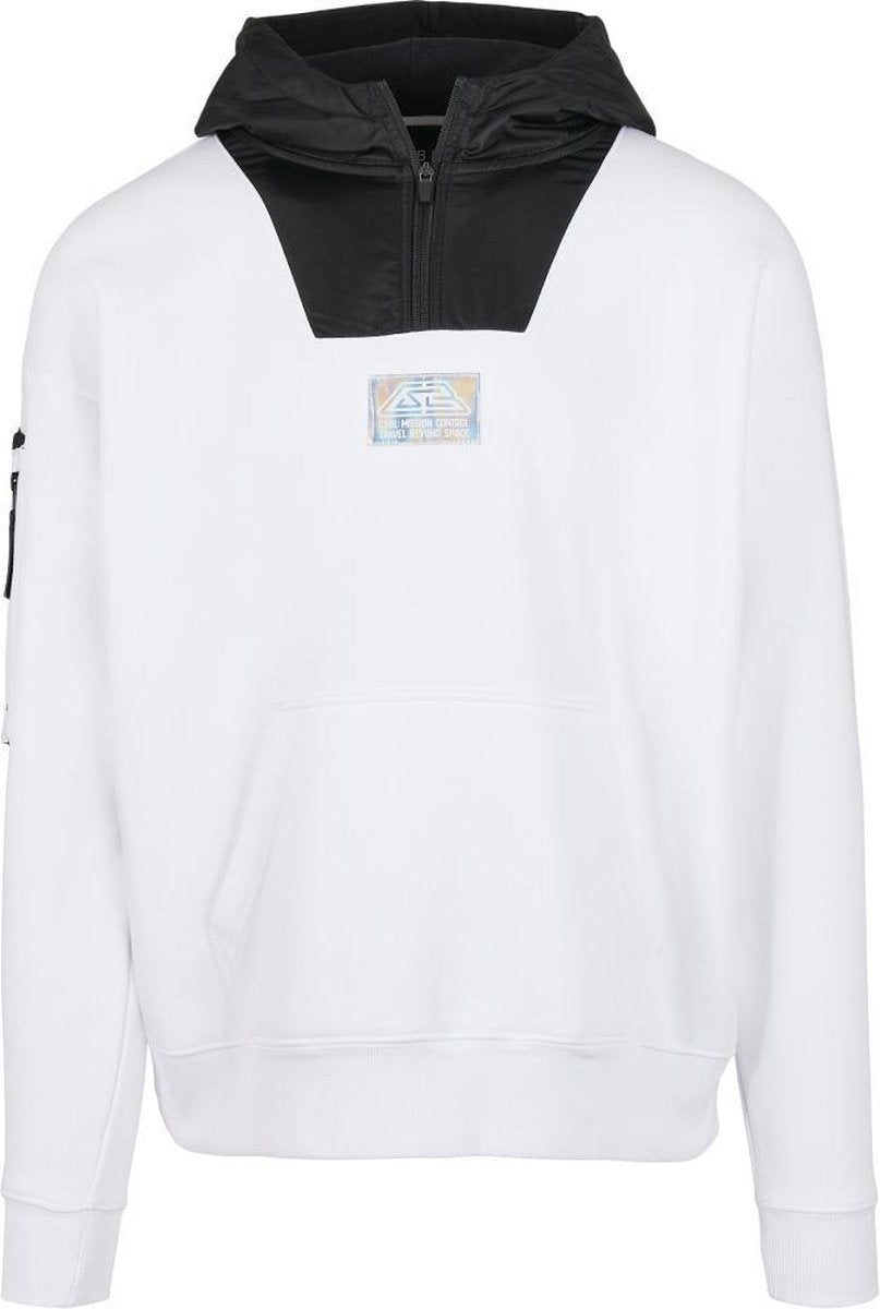 Urban Classics Hoodie/trui -S- Mission Control Box Wit/Zwart