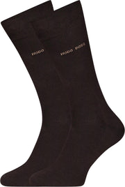 HUGO BOSS Marc uni (1-pack) - herensokken katoen - donkerbruin -  Maat: 47-50