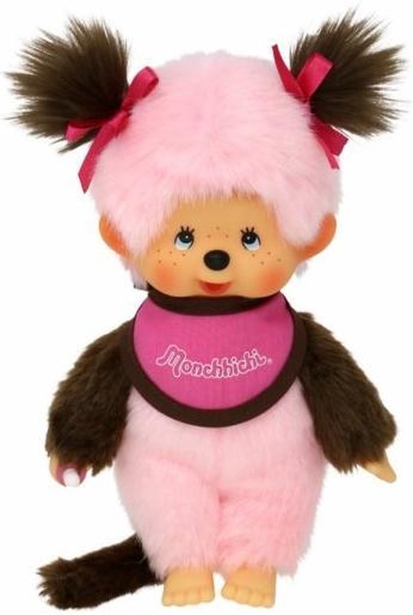 Monchichi Meisje 20cm Bicolor Roze