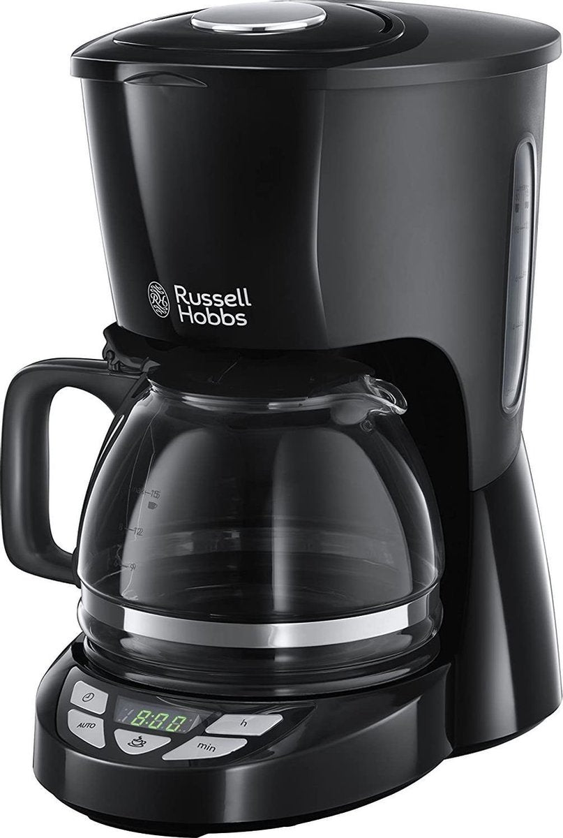 Russell Hobbs Textures Plus Digitaal Filterkoffiezetapparaat Zwart (inl. Glazen Kan)