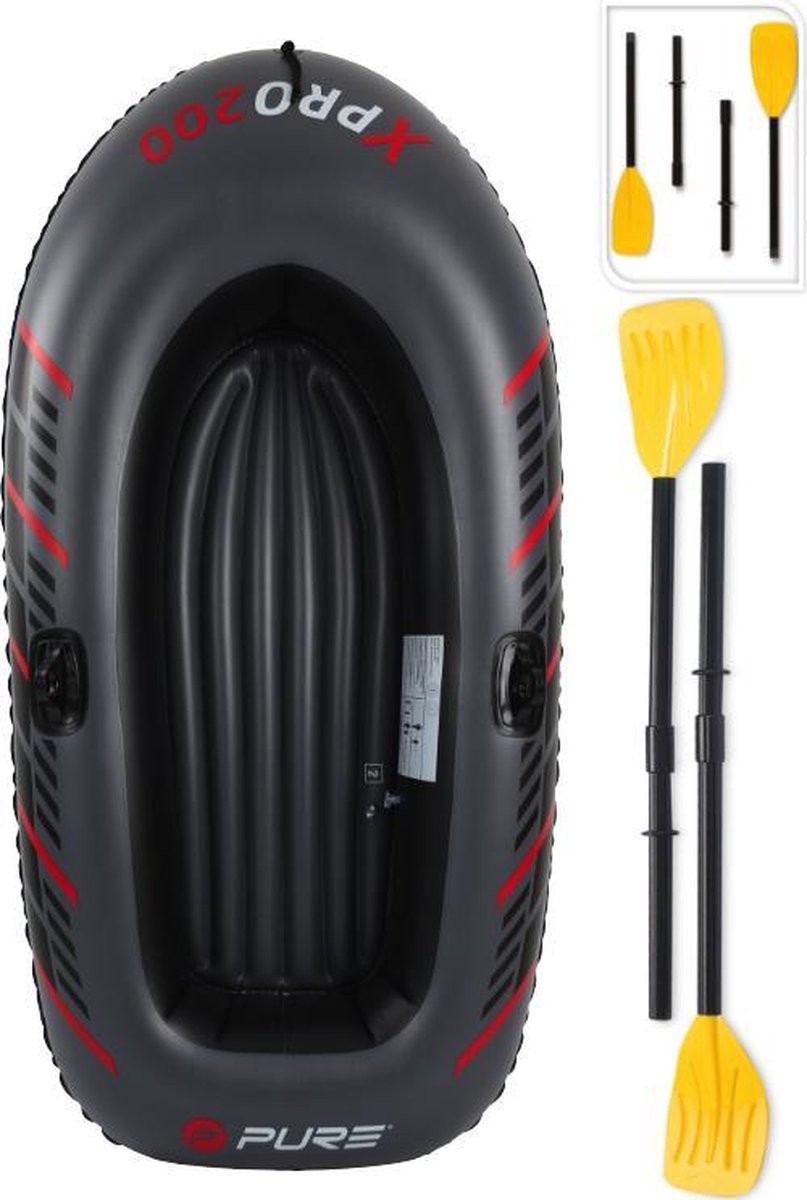 Pure 4 fun - Opblaasbare boot - Xpro 200 - Inclusief peddels - 1-2persoonsboot - 0.51 PSI - Wateractiviteiten