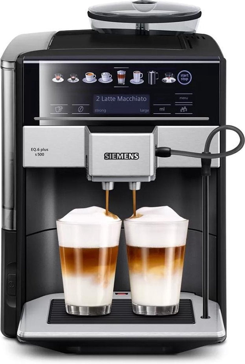 Siemens EQ.6 Plus s500 TE655319RW - Volautomatische epressomachine - Zwart