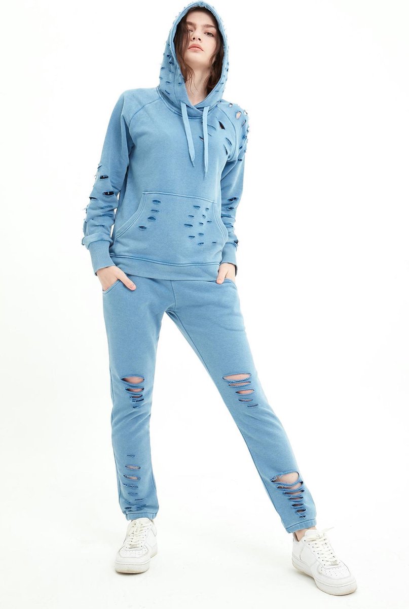 SCR. Nirora Hoodie Met Gescheurde Details