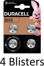 16 Stuks (4 Blisters a 4 st) Duracell 2032 Lithium-knoopcelbatterij
