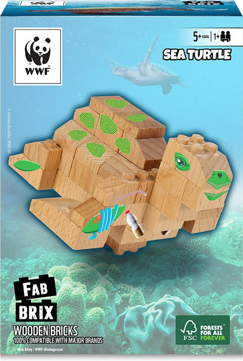 FabBrix WWF Sea Turtle / Schildpad - 10% wordt gedoneerd aan WWF