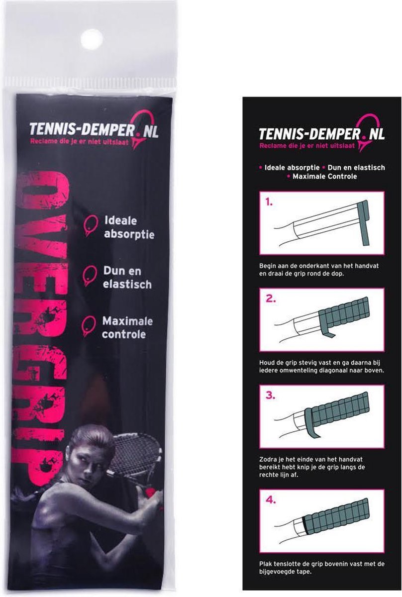 2 stuks - Tennis Overgrip - Grips - Goede Kwaliteit - Tennis-demper.nl
