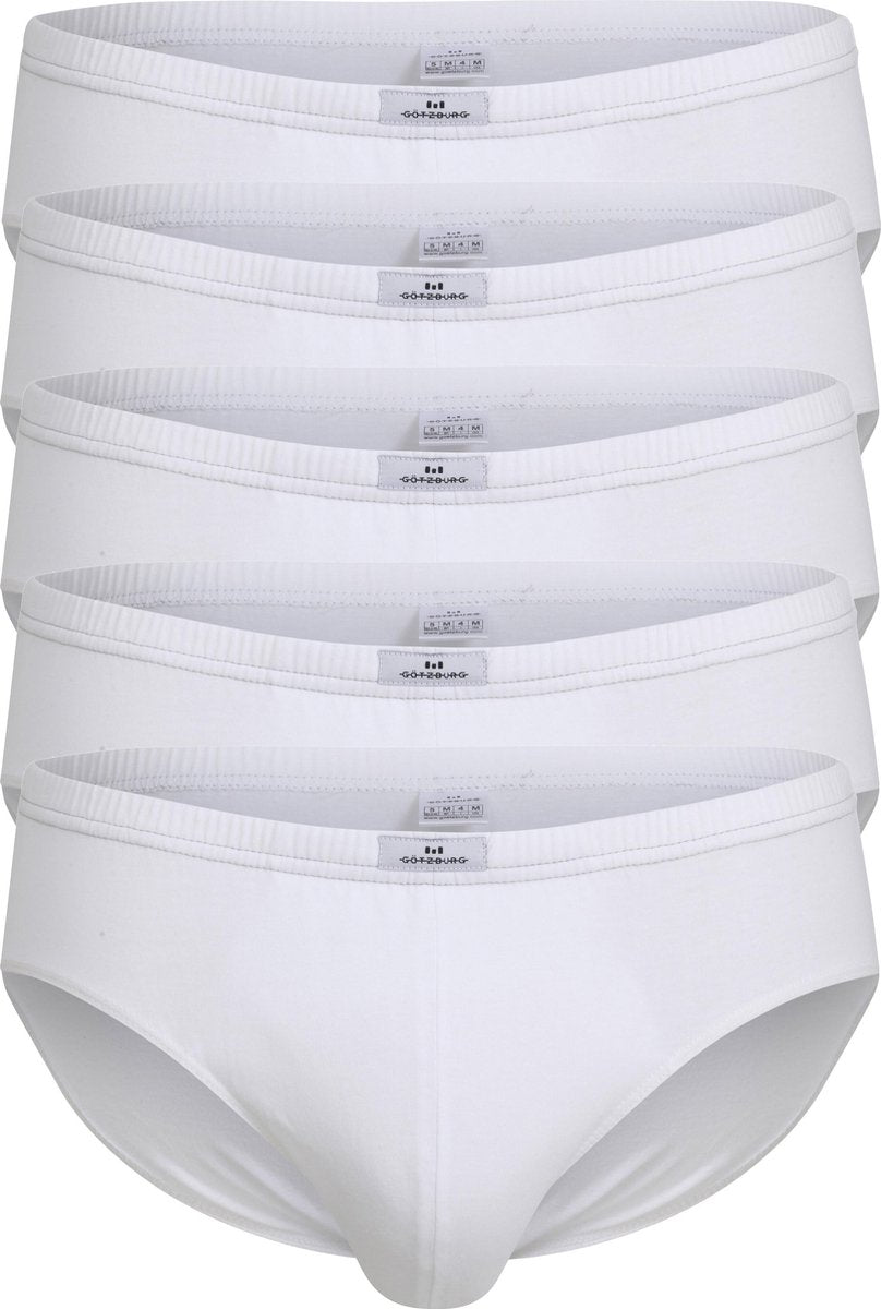Gotzburg heren slips (5-pack) - wit -  Maat: XXL