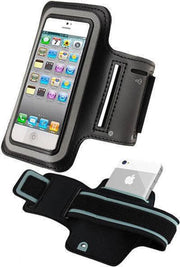 Sportband iPhone 5 / 5S / 5C hardloop sport armband met reflectie kleur Zwart