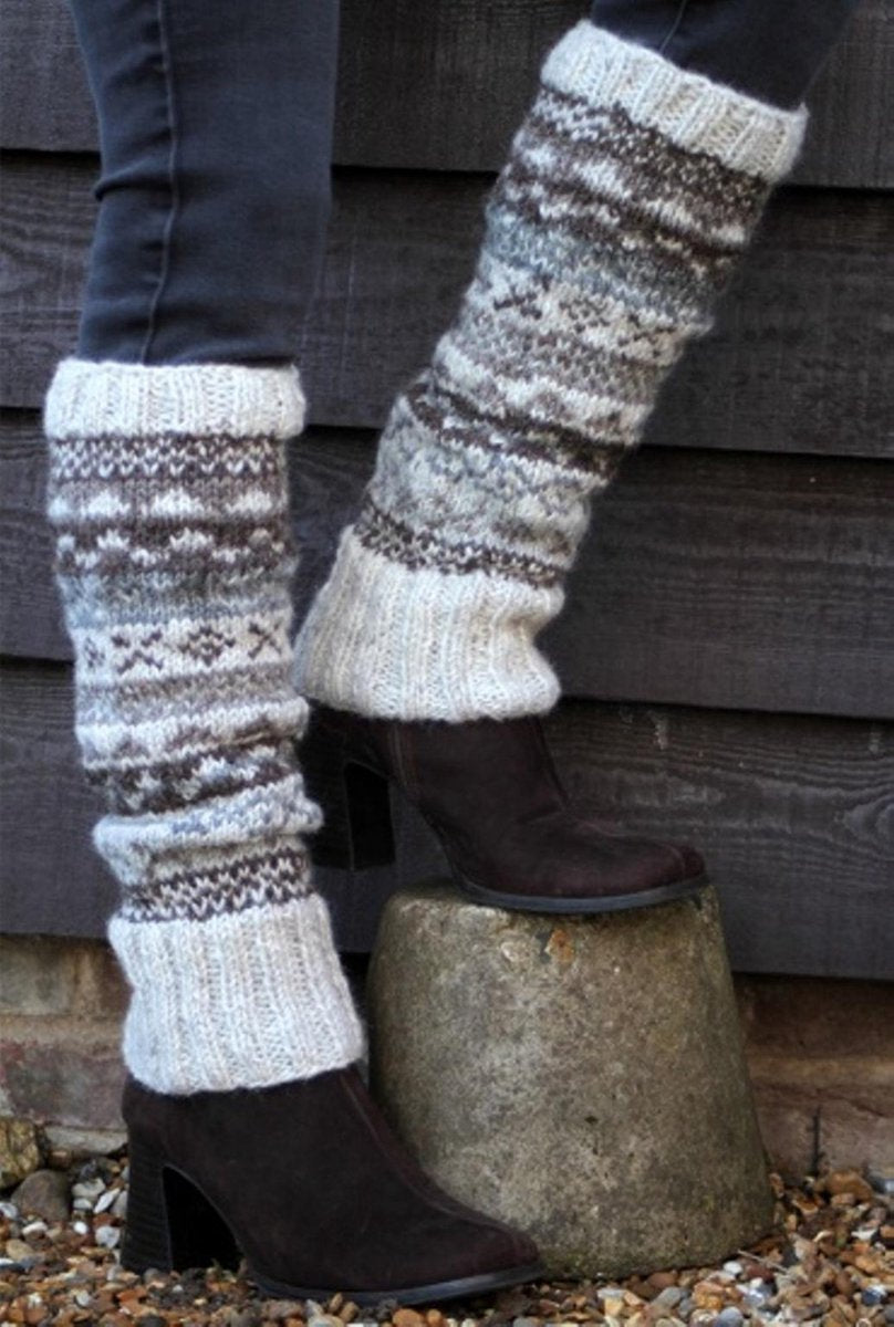 Pachamama - Wollen beenwarmers met ingebreide patronen - One size - Finisterre - Fair trade - 100% wol
