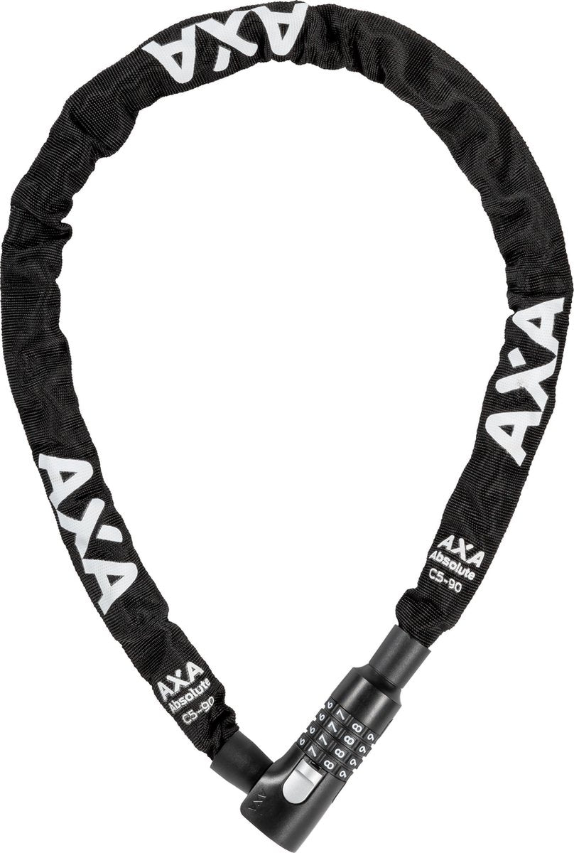 AXA Absolute 5 Kettingslot Code - 90 cm - zwart