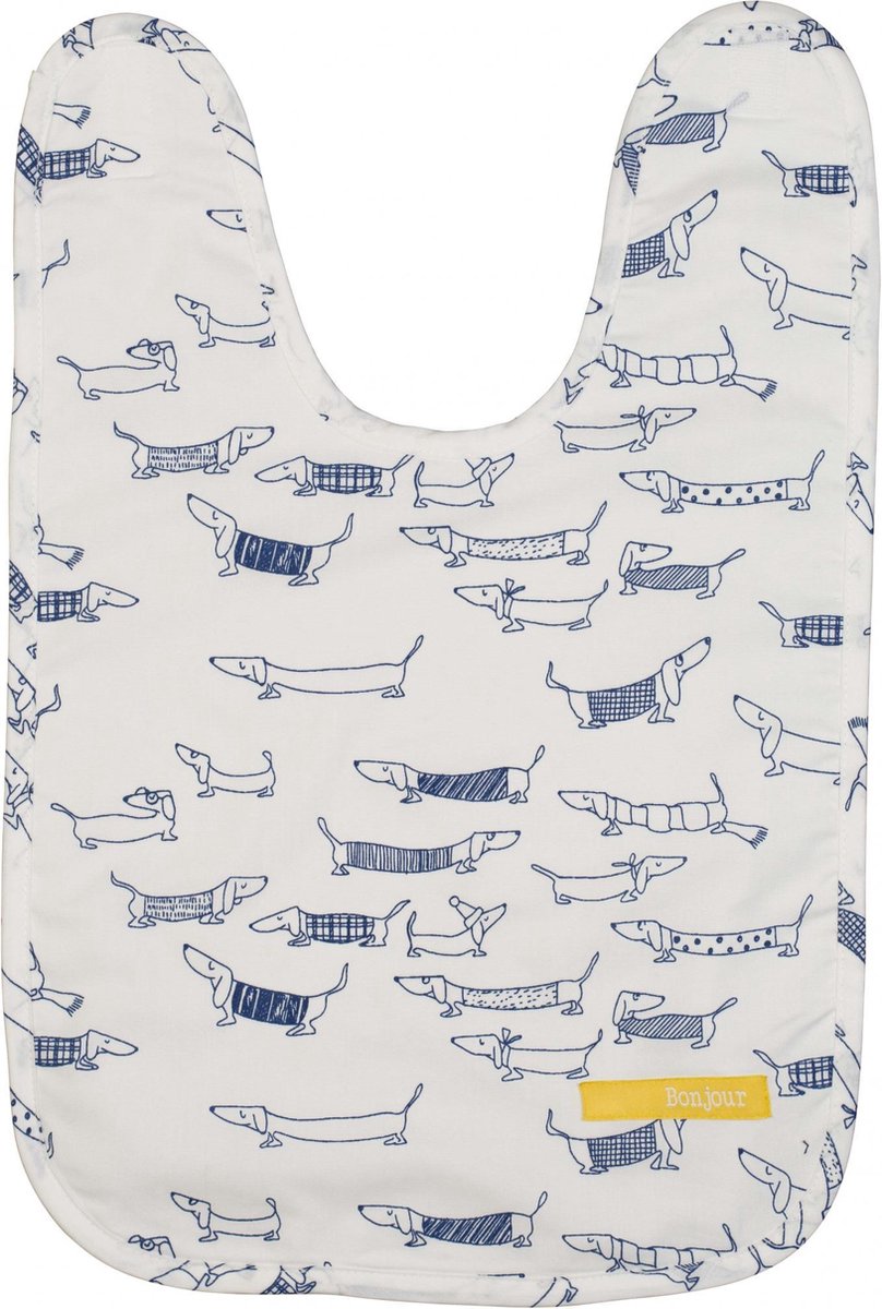 Pericles Slabbetje Hond Extra Lang 45 Cm Wit/blauw