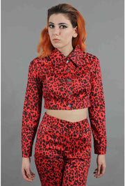 Jawbreaker Jacket -S- Red Leopard Rood
