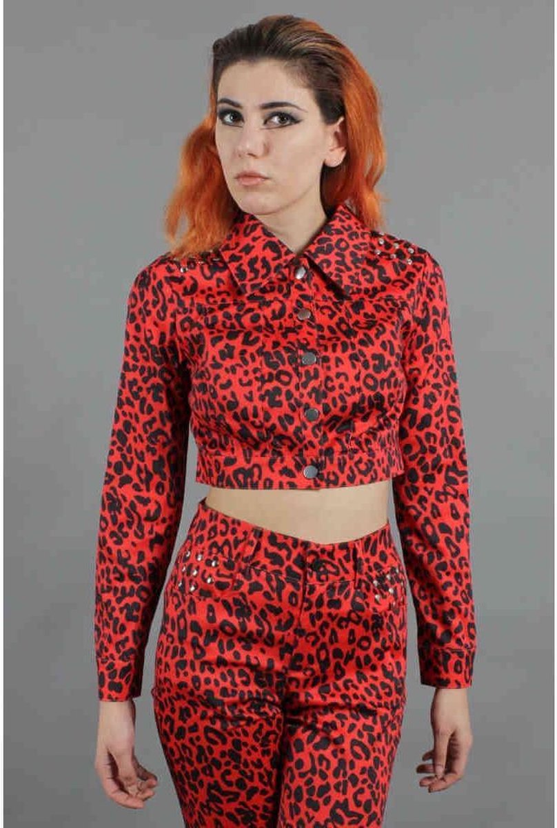 Jawbreaker Jacket -S- Red Leopard Rood