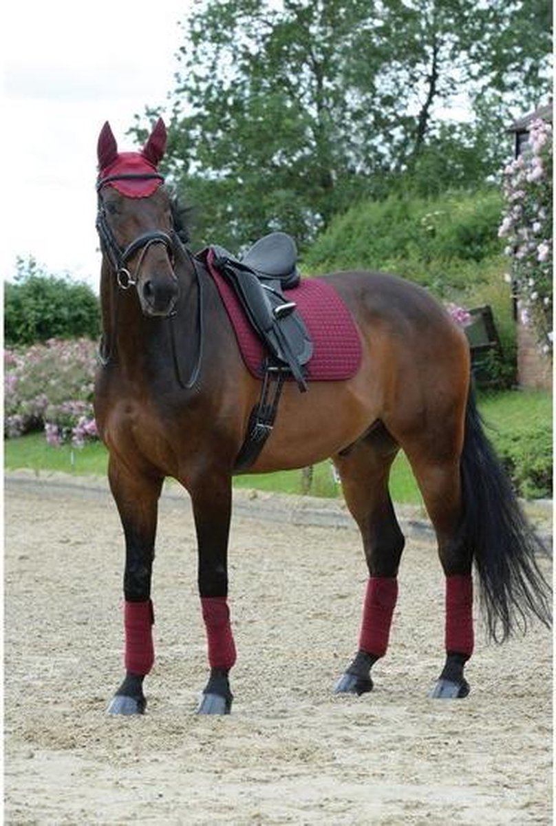 RelaxPets - Weatherbeeta - Prime - Zadeldek - Sjabrak - Katoen - PVC Singelpad - Full - Dressuur -  Maroon