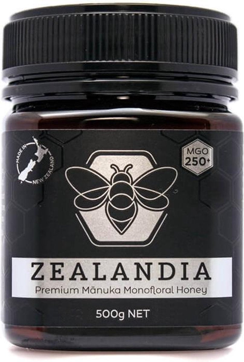 Zealandia premium manuka honing MGO 250+ 500g - Honing vloeibaar - Premium kwaliteit - 100% natuurlijk