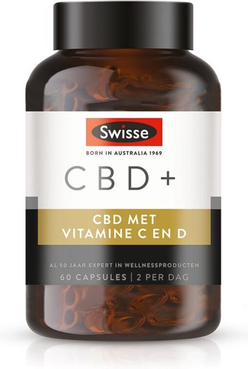 Swisse CBD+ Vitamine C & D 60 capsules