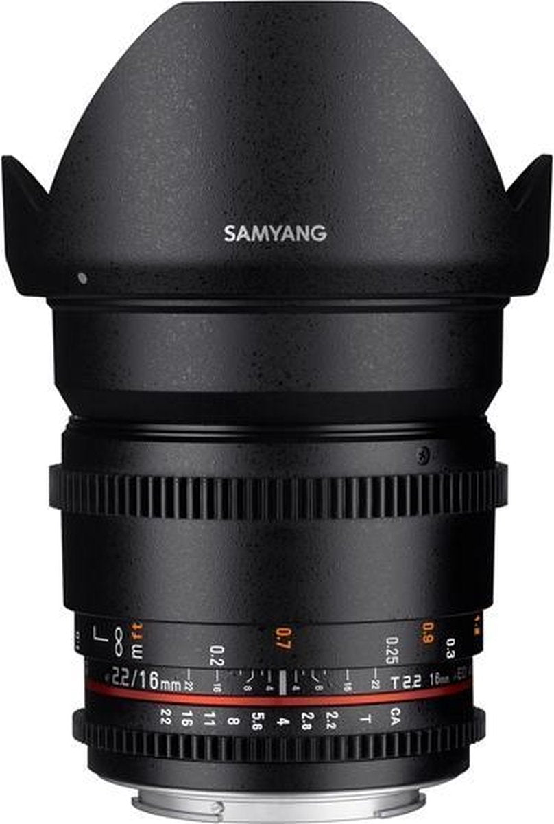 Samyang 16mm T2.2 Vdslr Ed As Umc Cs II - Prime lens - geschikt voor Sony Spiegelreflex