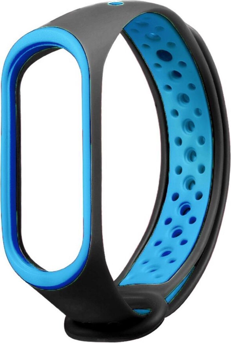Sportband voor Mi Band 3 en 4 - Kleurrijke Siliconen Band voor Mi Band 3 en 4 - Blauw
