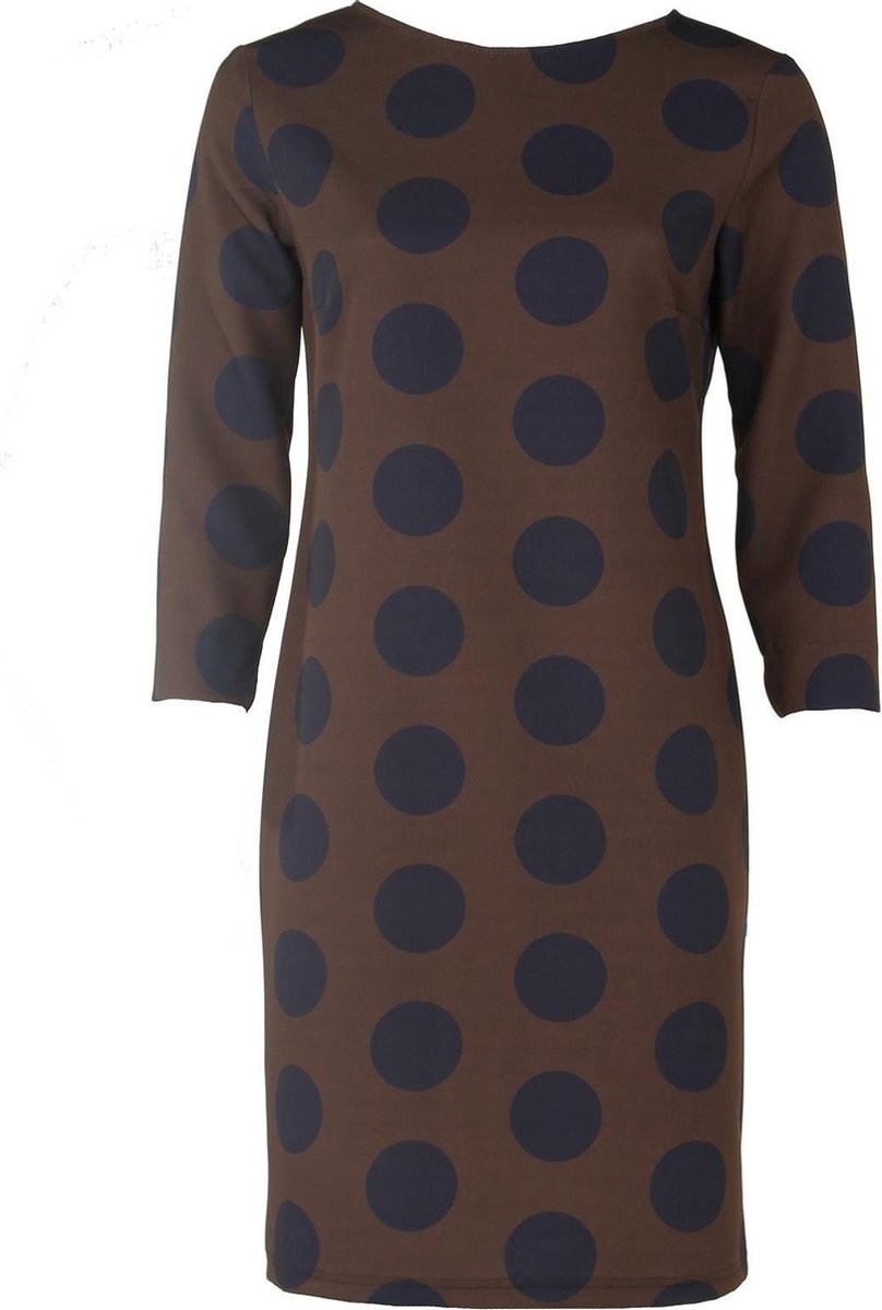 SRNDPTY Jurk Skyler Chocolate Dots bruin XL