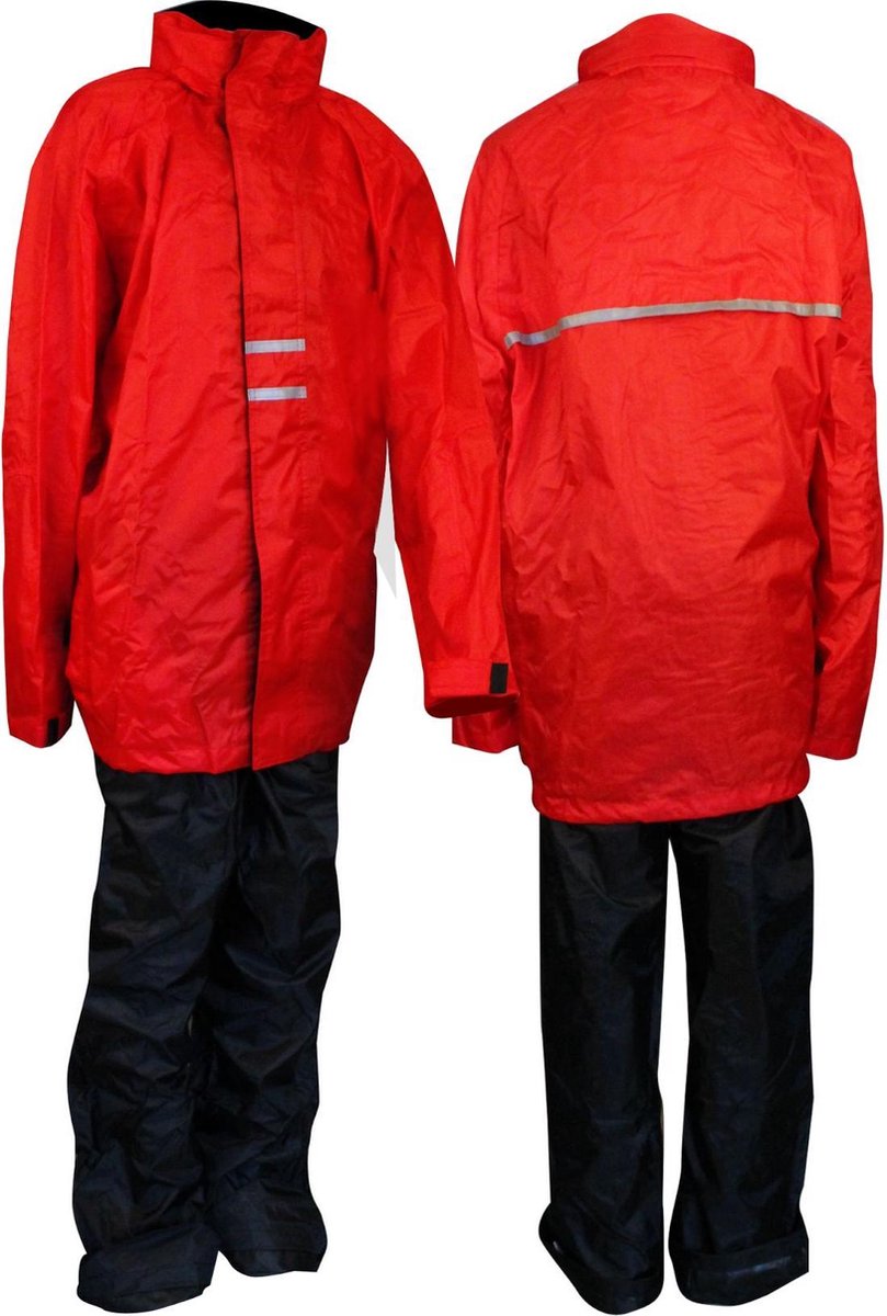 Ralka Regenpak - Junior - Rood/Zwart - 176