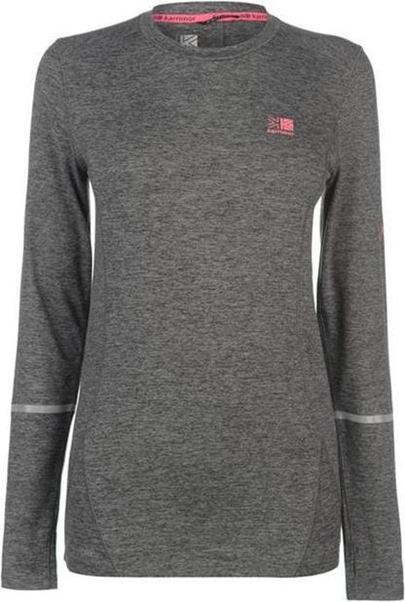 Karrimor - X-Lite MI Lange Mouw Hardloopshirt - Dames - Donkergrijs - XS
