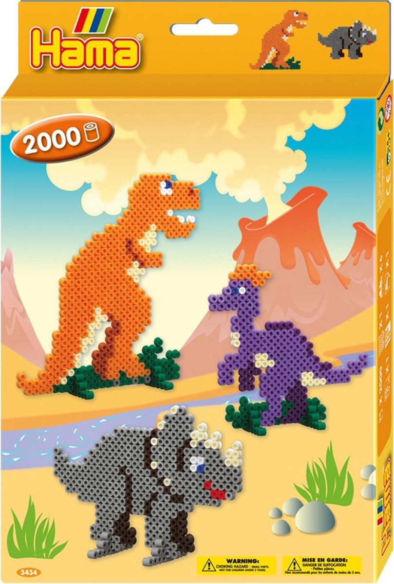 Strijkkralen Dinosaurus