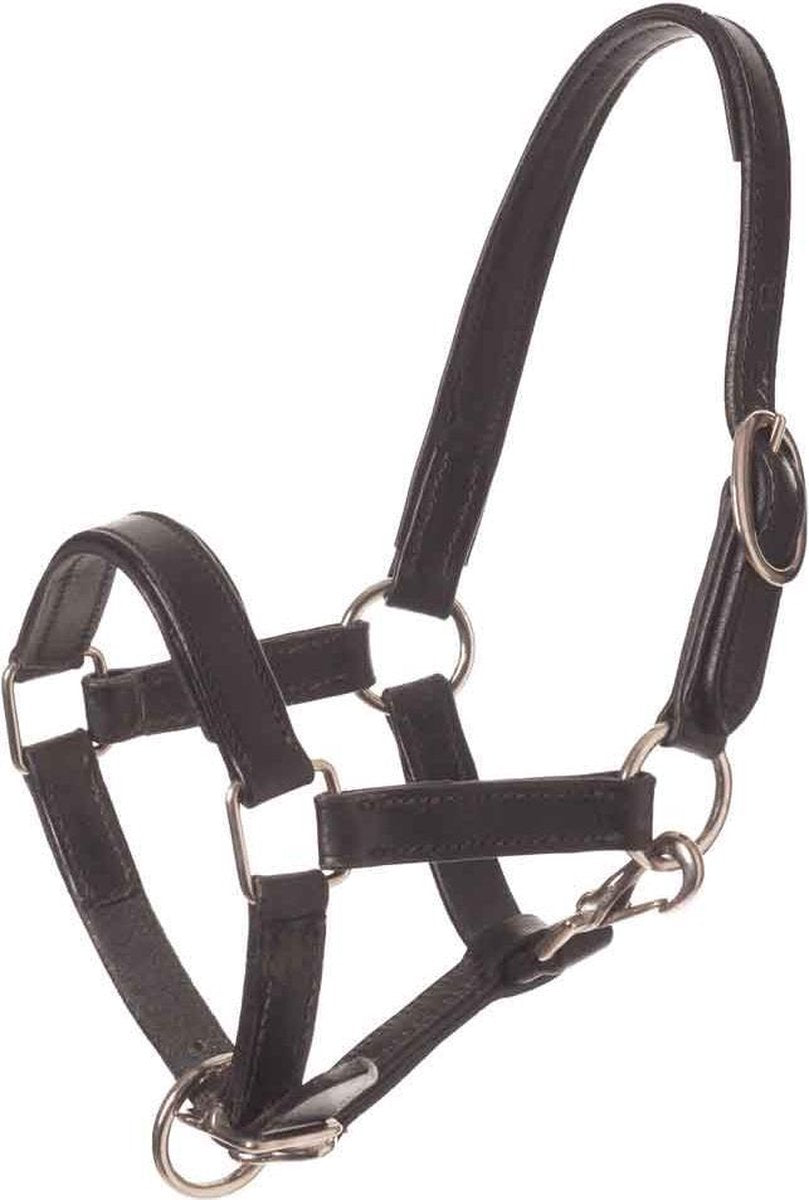 MHS Halsters & leidlijnen Leren Halster Wynn zwart veulen s