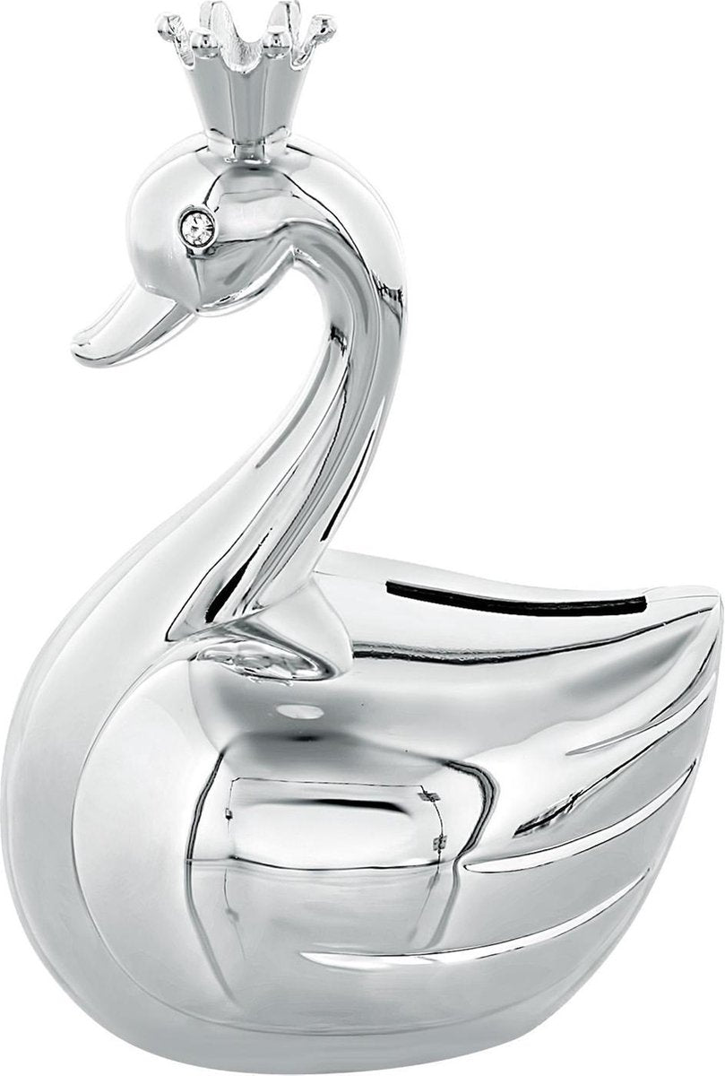Gift Items - Verzilverd spaarpot Zwaan Prinses
