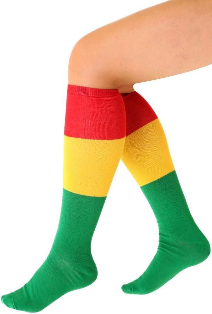 Vlagsok rood/geel/groen maat 39/42