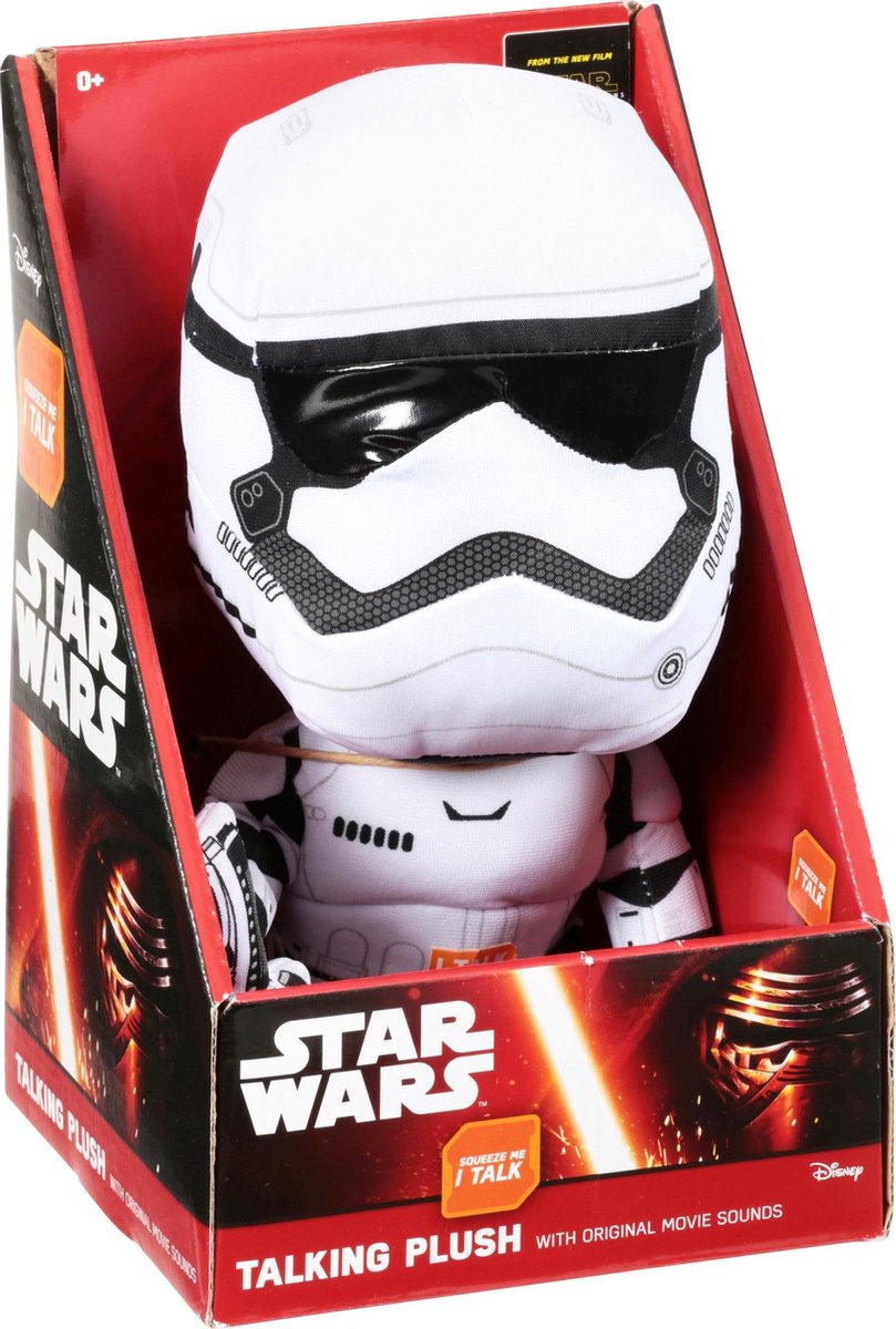 Star Wars (The Force Awakens) Pluche Knuffel Storm Trooper (20cm) + Geluid uit de film! | StarWars Plush Peluche Toy | Chewbacca Yoda Darth Vader Storm Trooper R2D2 BB-8 Kylo Ren & Friends! | Speelgoed Knuffelpop voor kinderen inclusief geluid