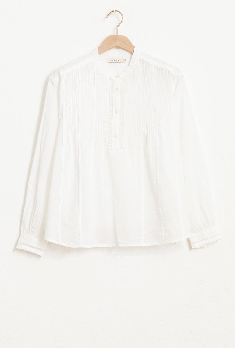 Sissy-Boy - Witte blouse met kanten details