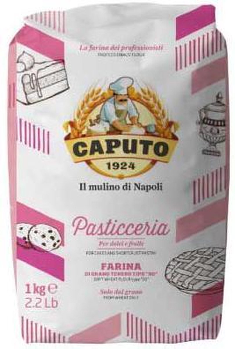 Caputo Pasticceria voor Koek en patisserie 5x1kg | Meel voor Gebak en Taart | Italiaans gebak