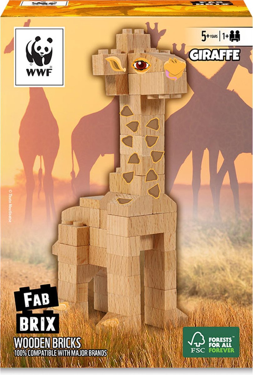 FabBrix WWF Giraffe - 10% wordt gedoneerd aan WWF